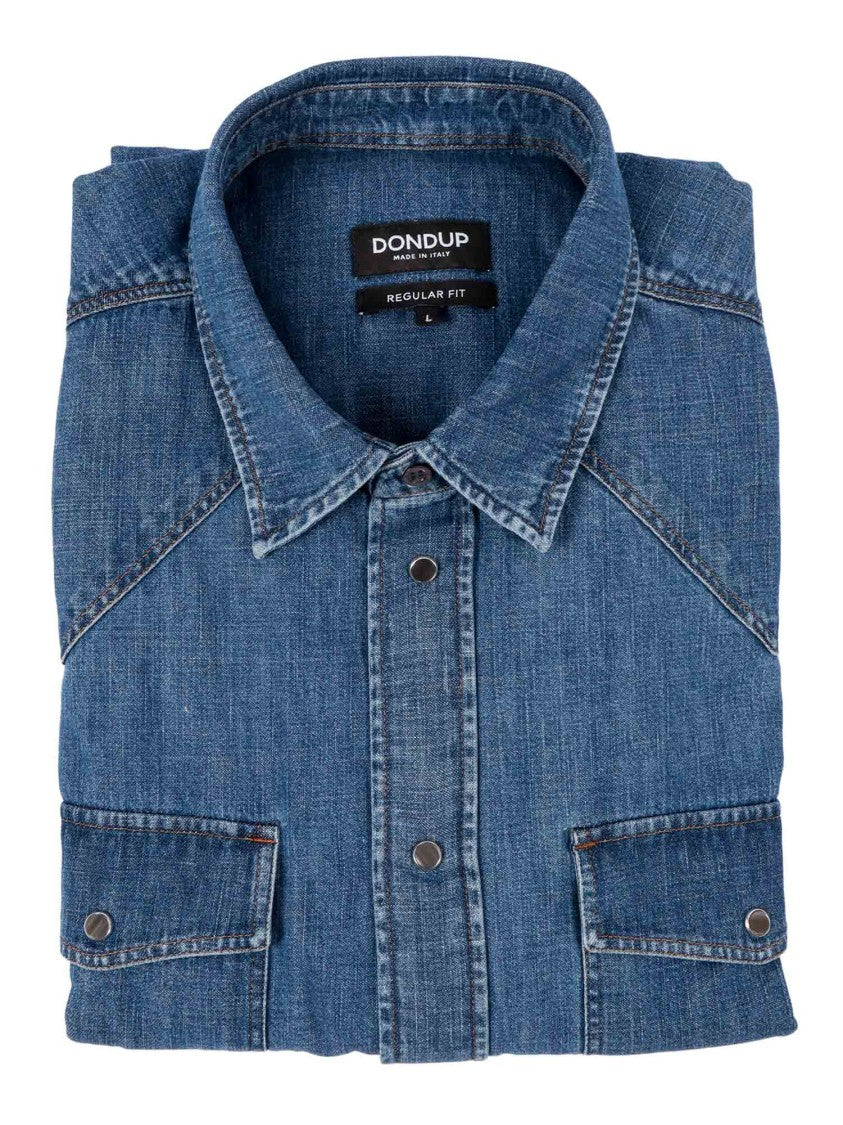 Dondup Pointed Collar Flap Pocket Shirt