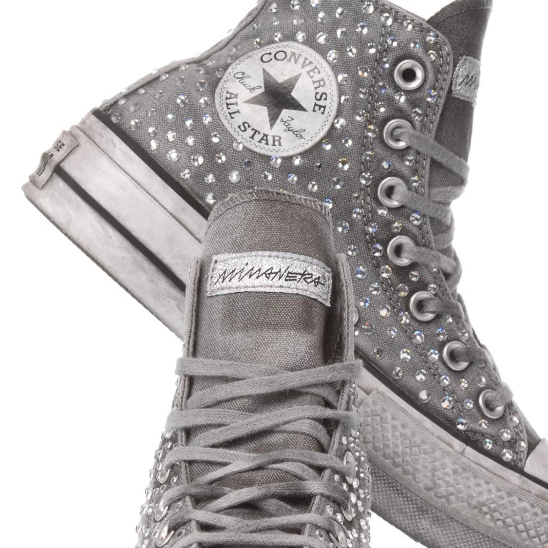 Converse High-Top Platform Sneakers With Swarovski Embellishments