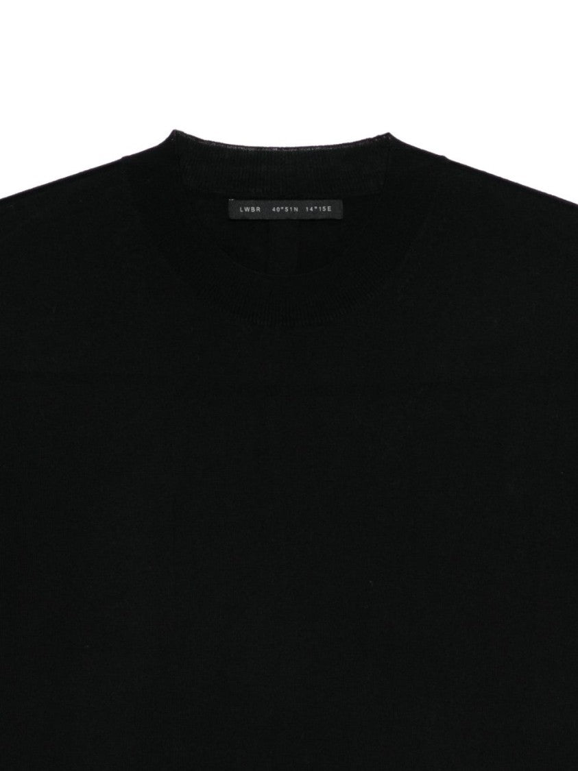 Low Brand Short-Sleeved Crewneck Sweater In Extra-Fine Merino Wool