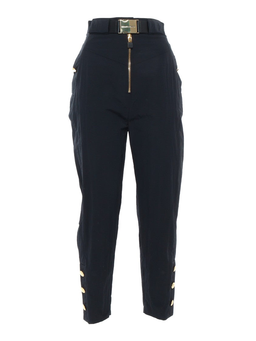 Elisabetta Franchi Black Trousers With Matching Belt