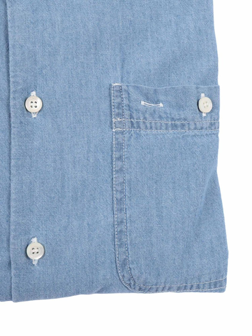 Aspesi Light Blue Denim Casual Shirt