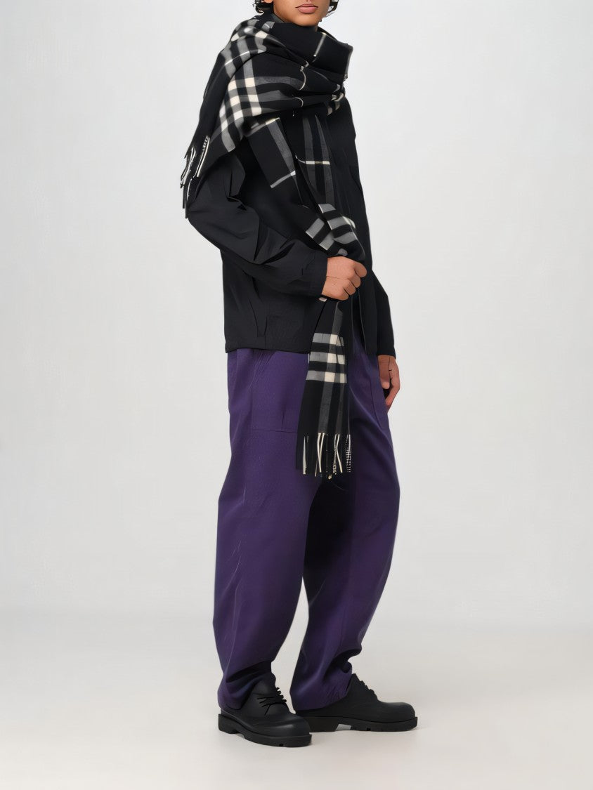 Burberry Black Jacket With High Collar And Full Zip Closure