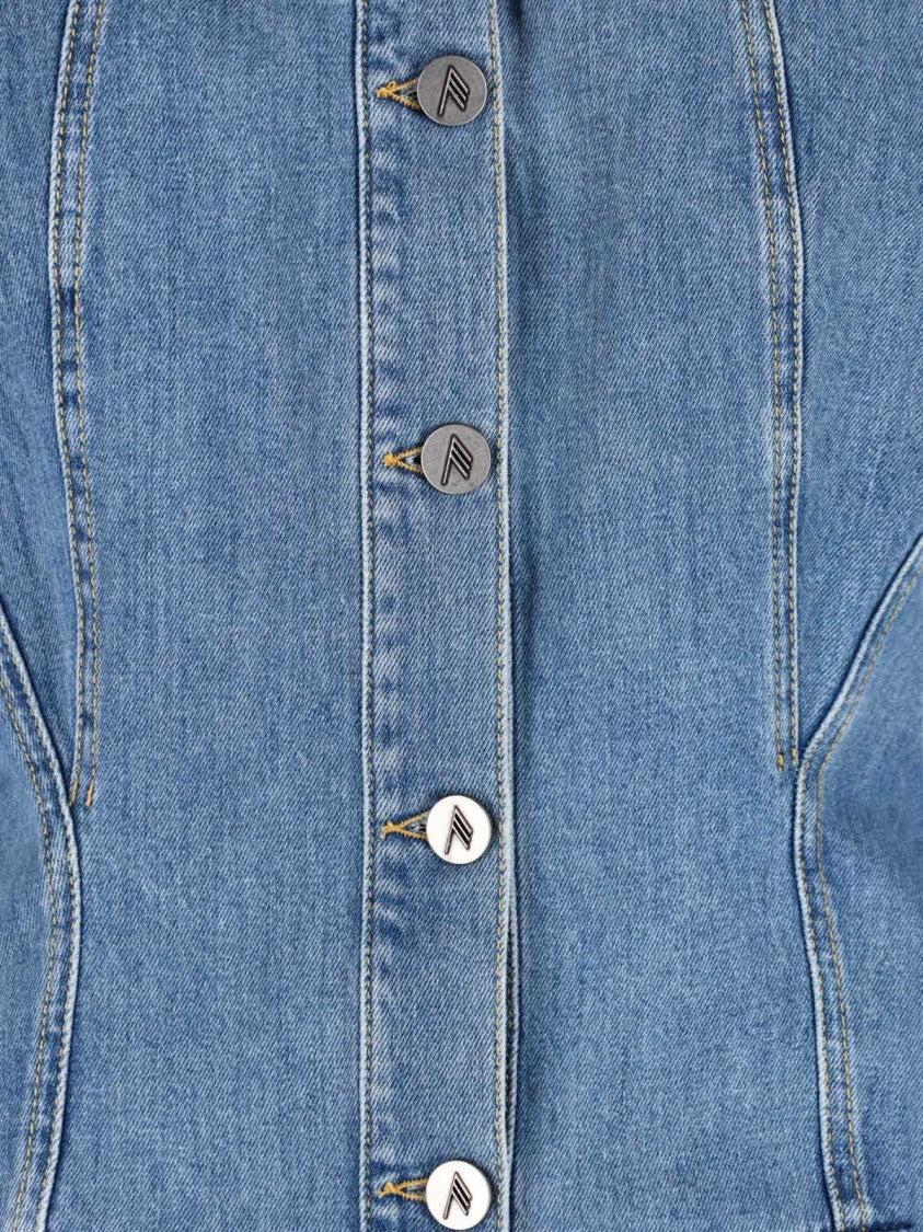 The Attico Mini Denim Dress – Light Blue
