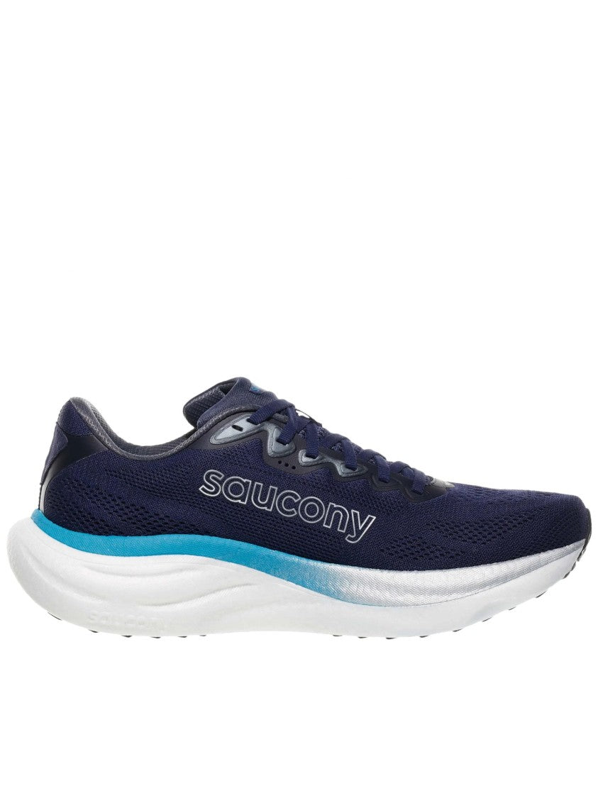 Saucony Sleek Dark Navy Athletic Sneakers With Gradient Detailing