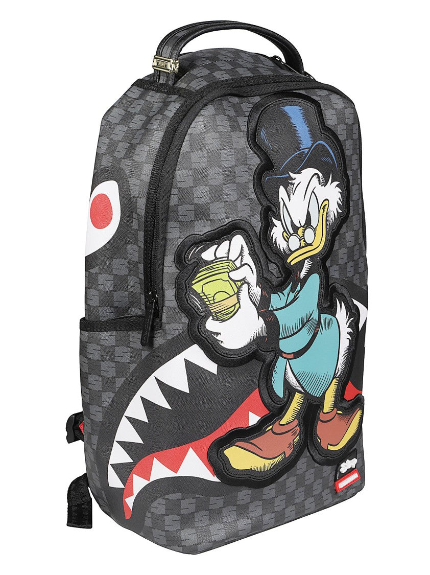 Sprayground Dark Grey Disney Scroogw Money Counting Pvc Backpack