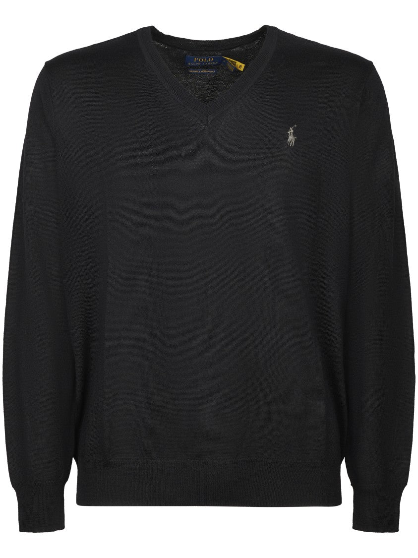 Polo Ralph Lauren V-Neck Long-Sleeve Wool Pullover Sweater