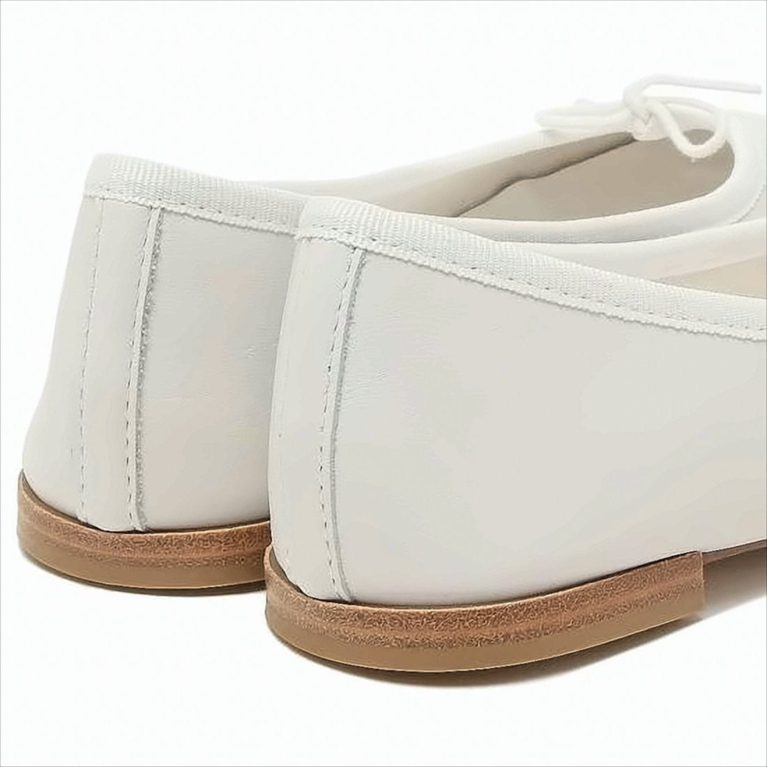 Repetto Smooth Leather Flats With Delicate Bow Detail