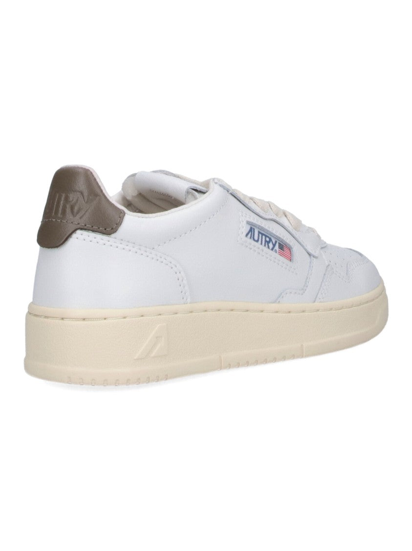 Autry White Leather Low-Top Sneakers