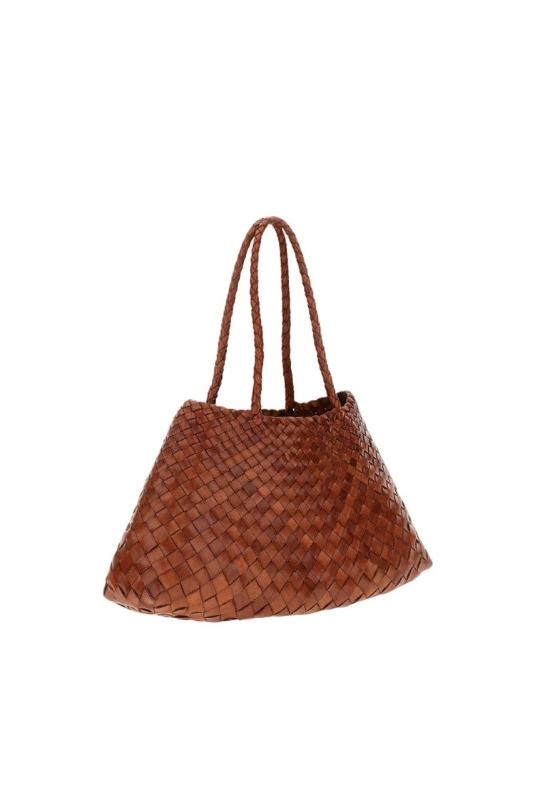Dragon Diffusion Spacious Woven Leather Tote Bag With Textured Design