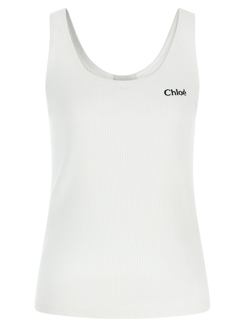 Chloé Logo Embroidery Top