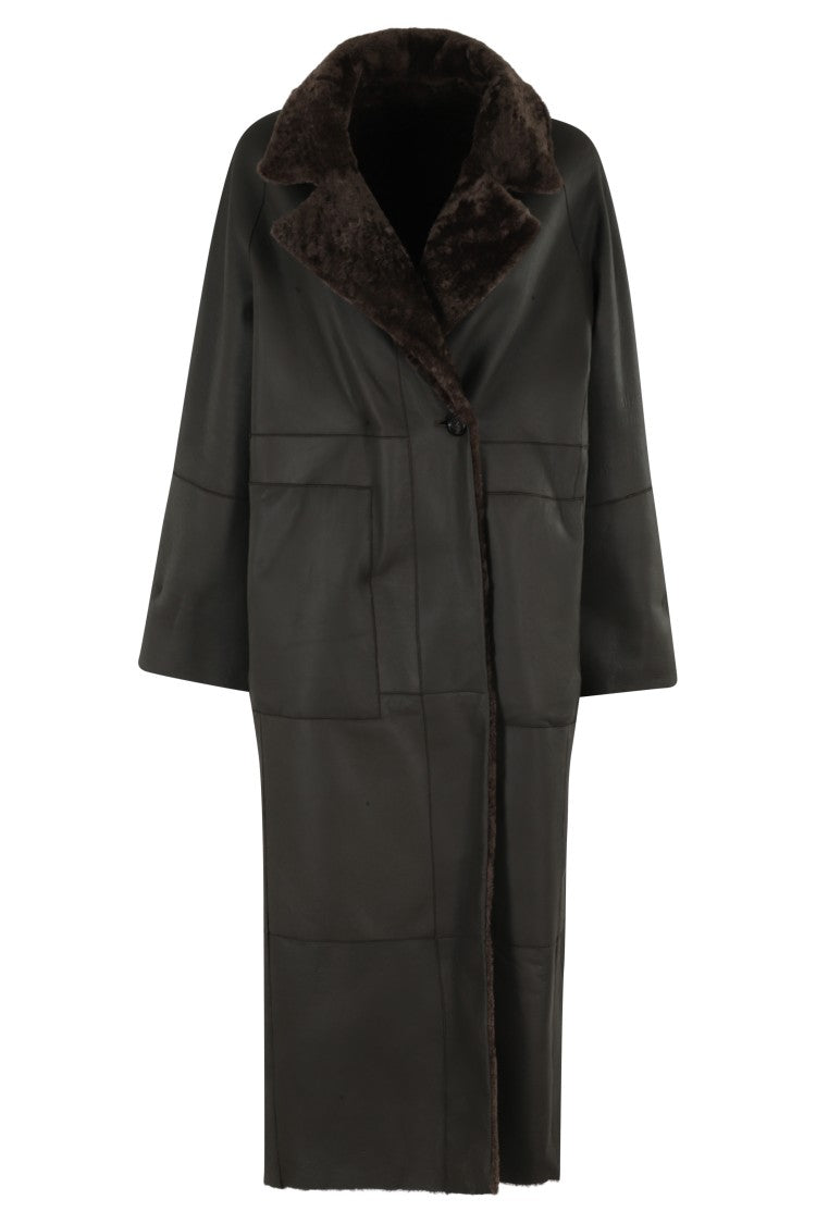 Blancha Light Astrakhan Merino Trench Coat