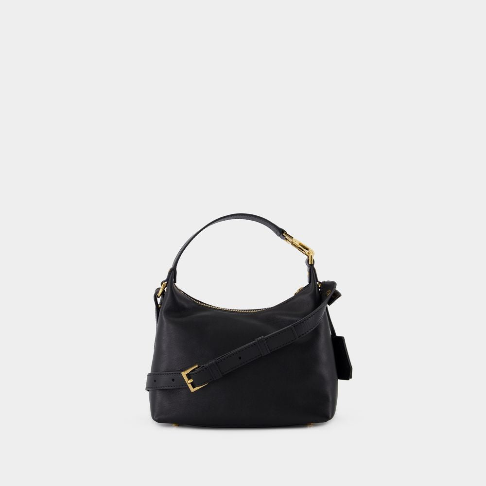 Versace Hobo Shoulder Bag - Leather - Black