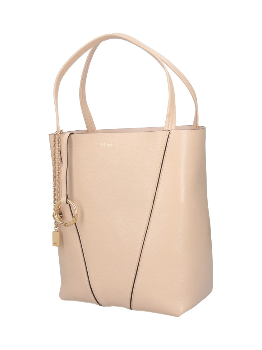 Chloé Structured Tote Bag With V-Shaped Seam Details