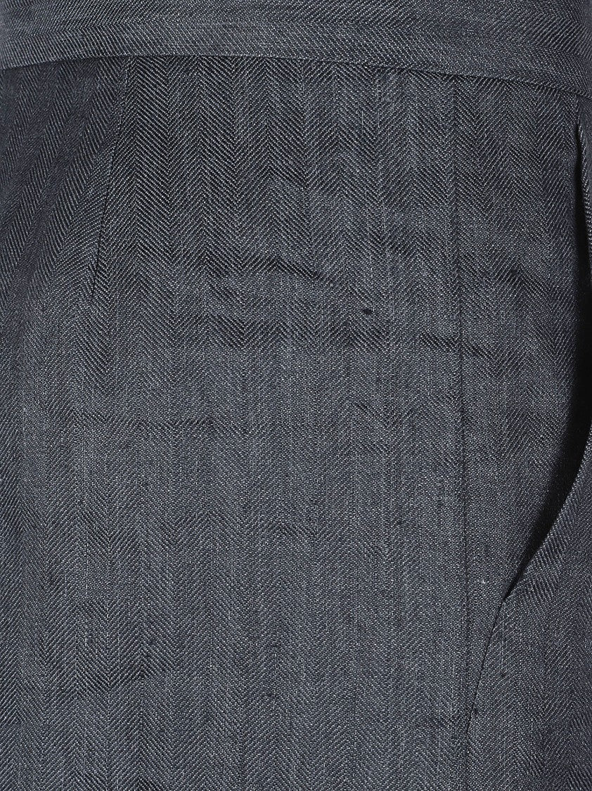 Max Mara Tailored Dark Grey Straight-Leg Pants