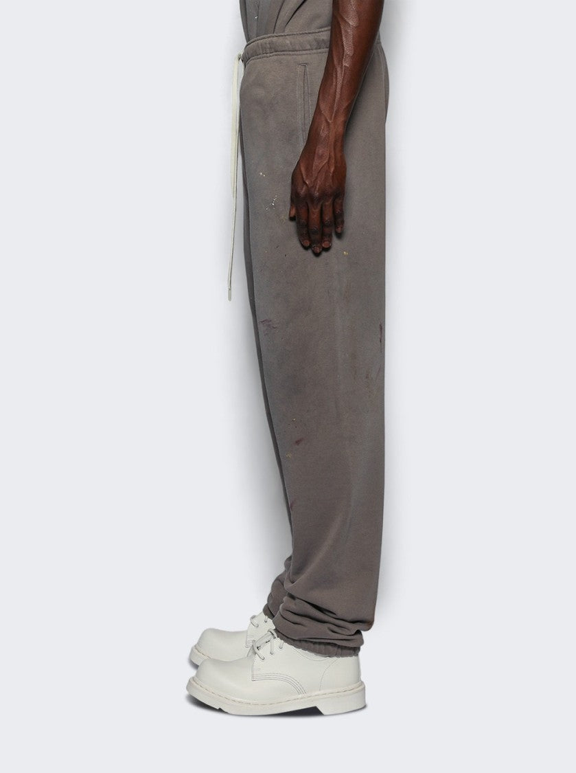 Mm6 By Maison Margiela Relaxed Fit Taupe Pants With Drawstring And Splatter Design