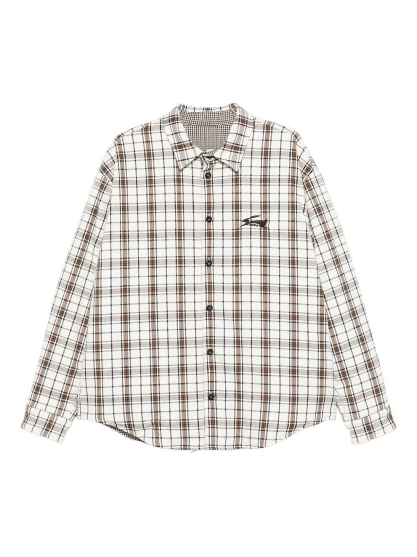 Msgm Checkered Patterned Relaxed Fit Shirt