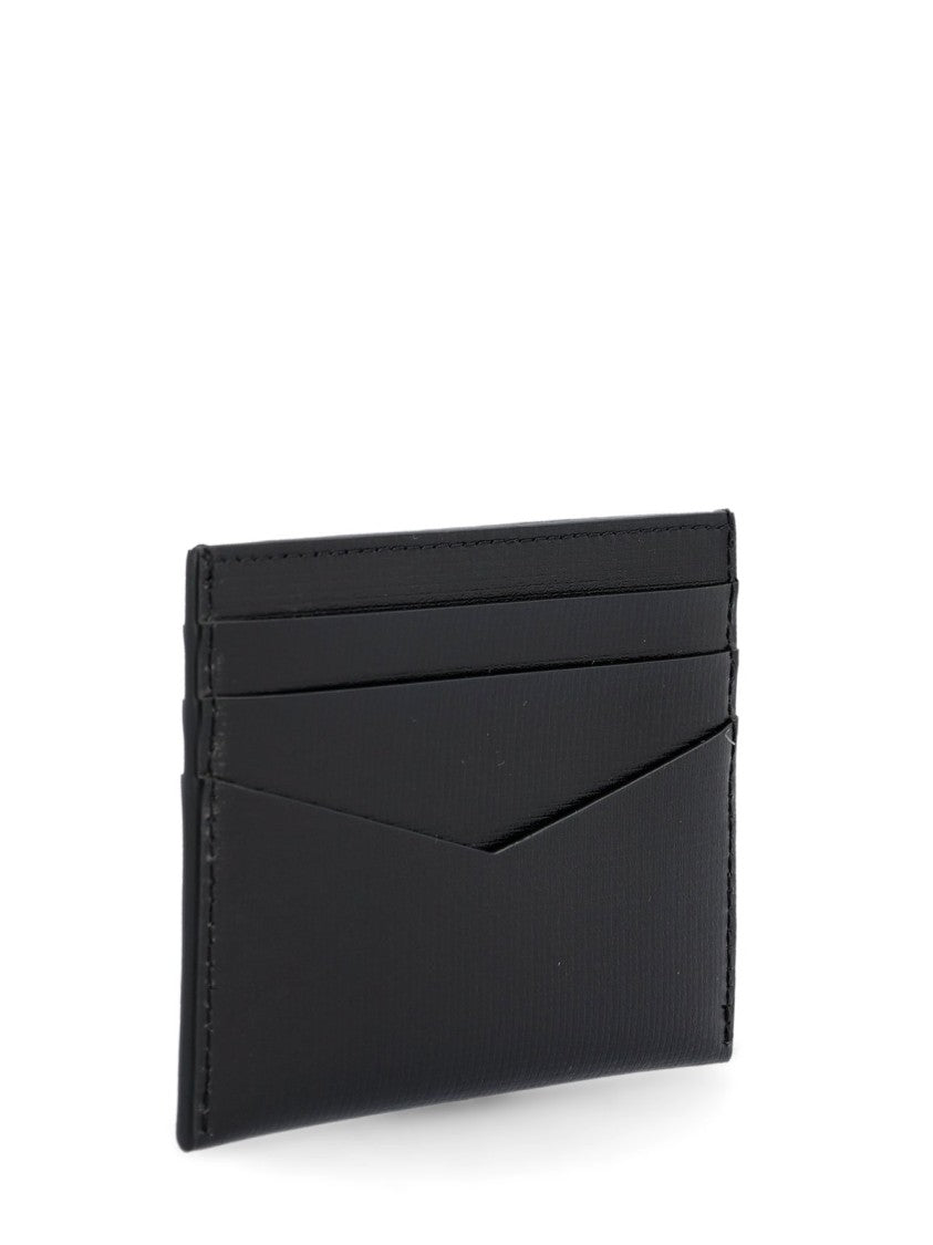 Givenchy Textured Black Calf Leather Card Wallet