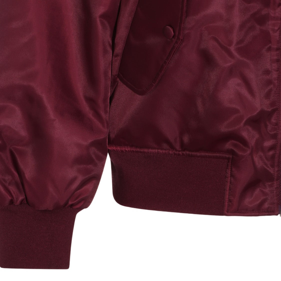 Anine Bing Classic Burgundy Bomber Jacket With Utility Pocket