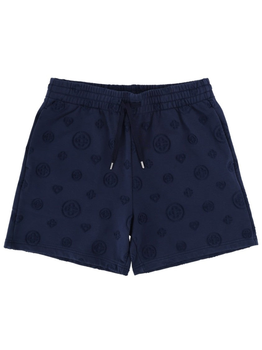 Casablanca Organic Cotton Embossed Logo Casual Shorts