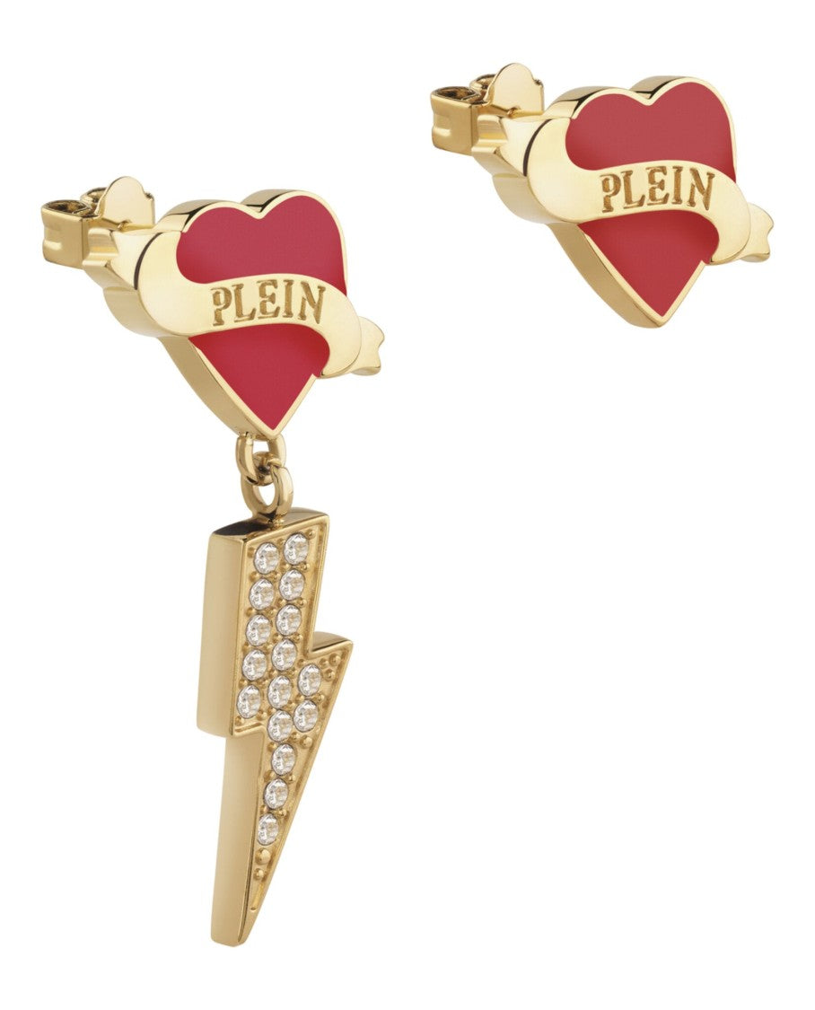 Philipp Plein Plein Valentine Crystal Stud Earrings