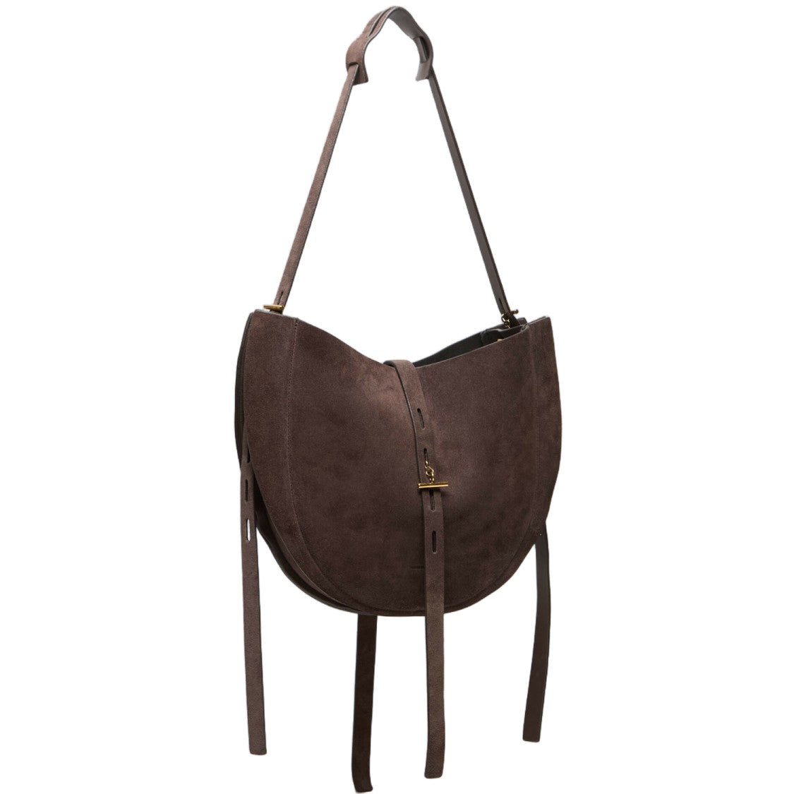 Minobossi Brown Lizzie Suede Handbag