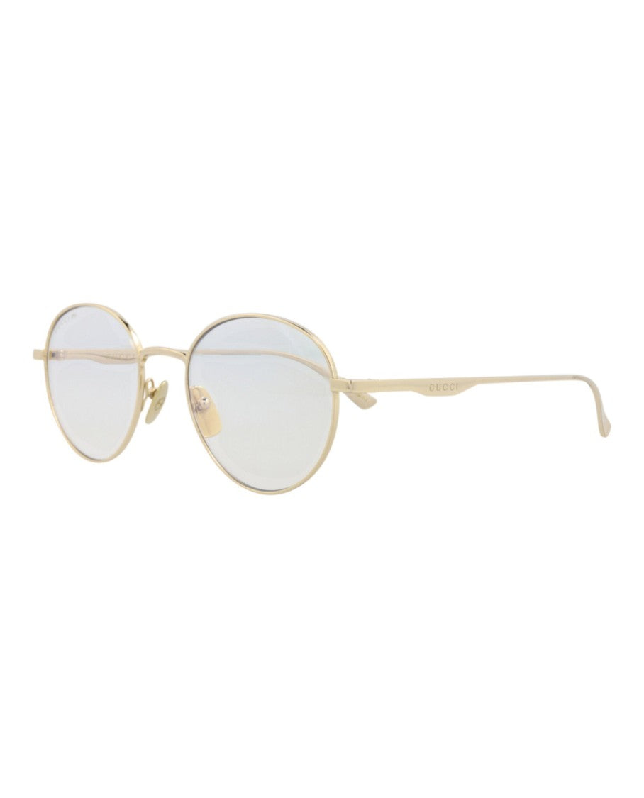 Gucci Round-Frame Metal Sunglasses