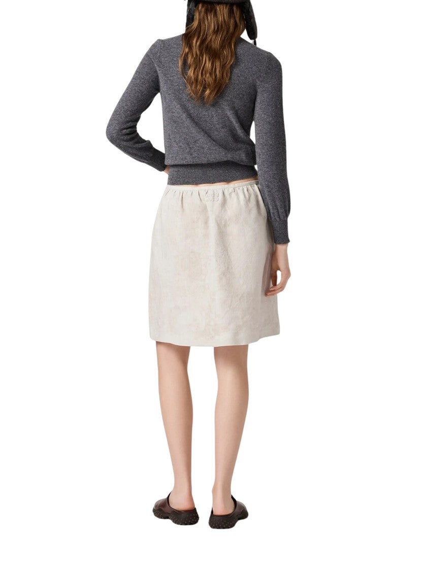 Miu Miu Ribbed Deep Charcoal Grey Wool Sweater