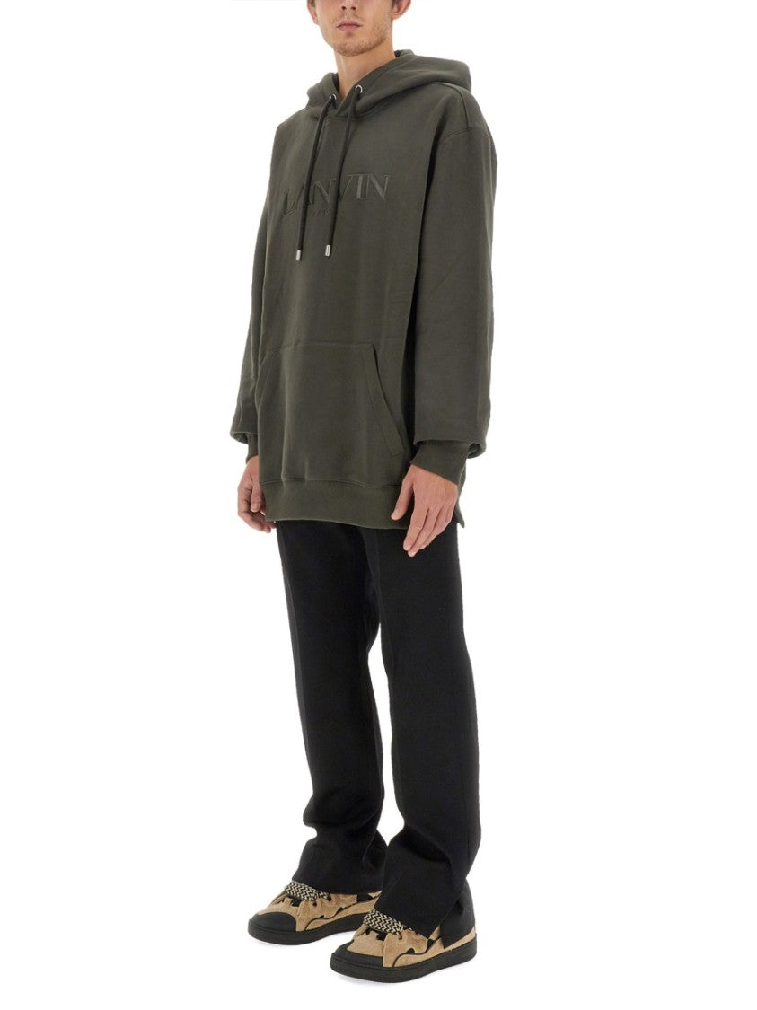 Lanvin Relaxed Fit Oversized Sweatshirt With Embossed Logo