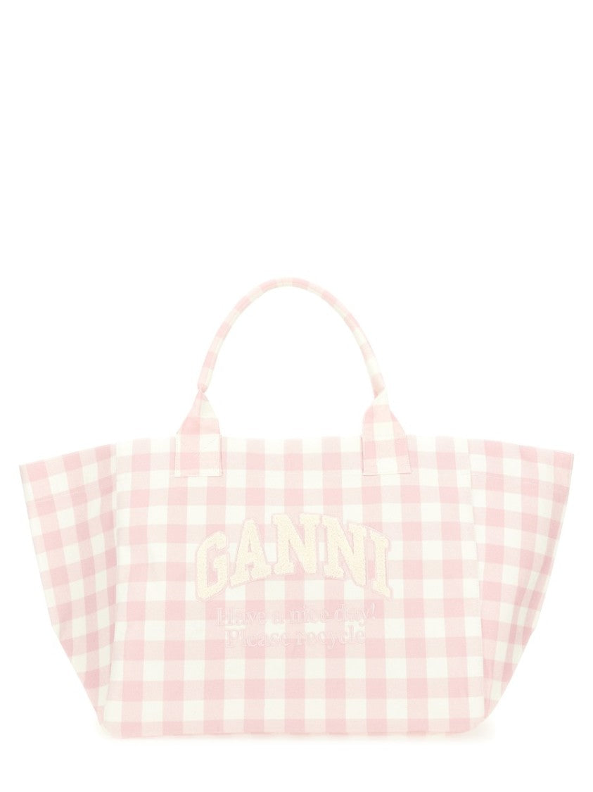 Ganni "Vicky Check Xxl" Tote Bag