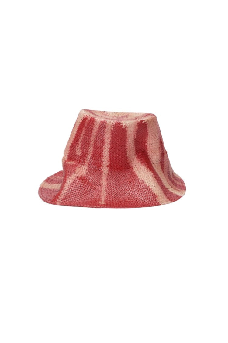 Yesey Wide-Brimmed Textured Hat With Cylindrical Crown