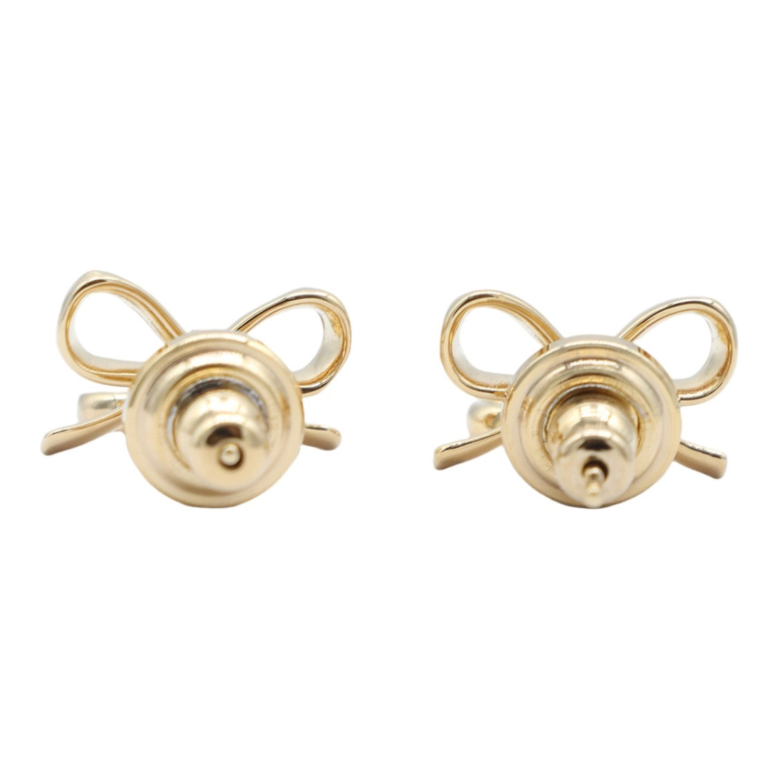 Valentino Garavani Polished Bow Logo Stud Earrings