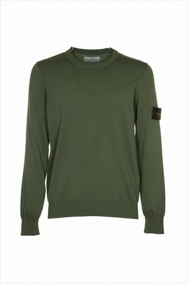 Stone Island Olive Green Crewneck Sweater