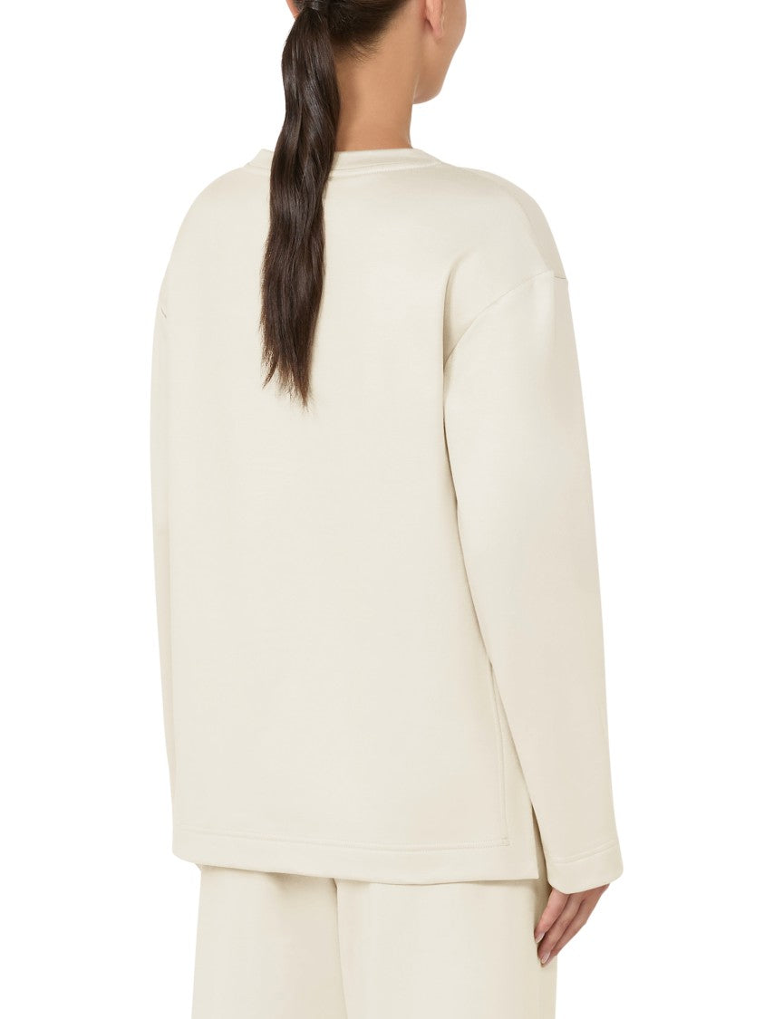 Max Mara Relaxed Fit White Sweater