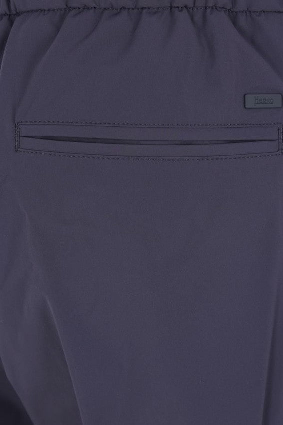 Herno Ultra-Lightweight Breathable Stretch Trousers With Classic Cut