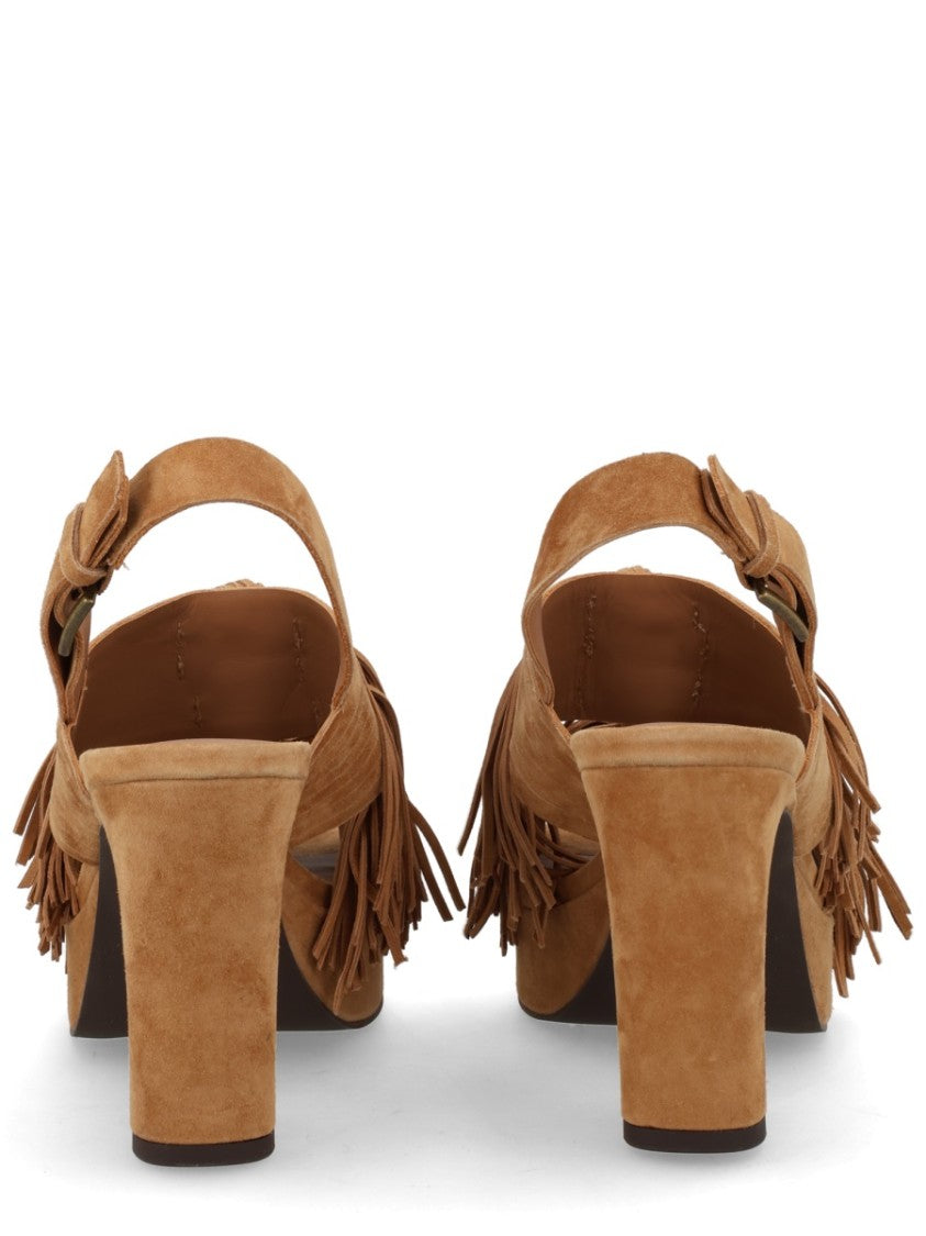 Ash Oprah Suede Knotted Fringe Sandals