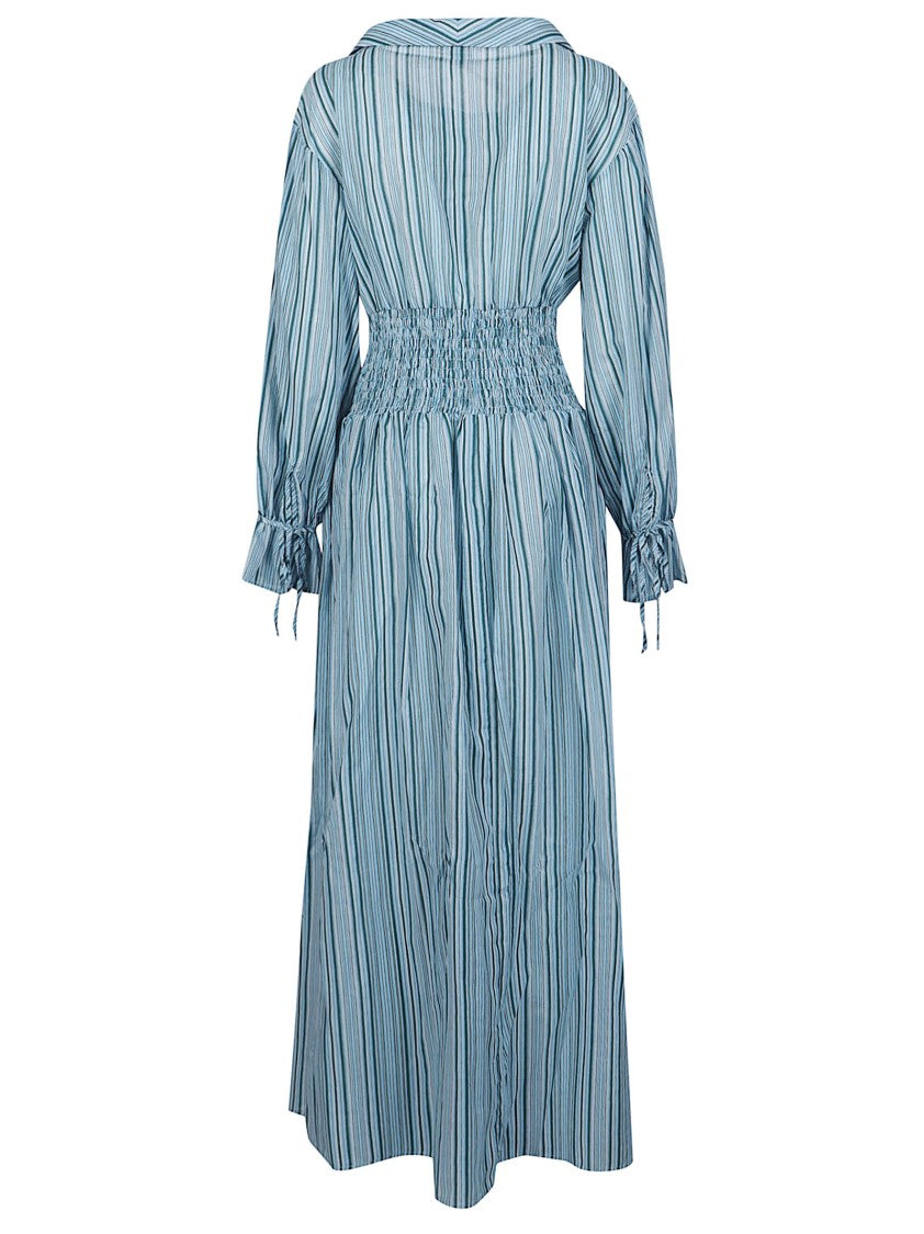 Pinko Dorthy Striped Button Down Maxi Dress