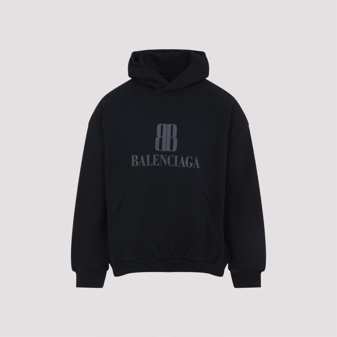 Balenciaga Medium Fit Black Cotton Hoodie