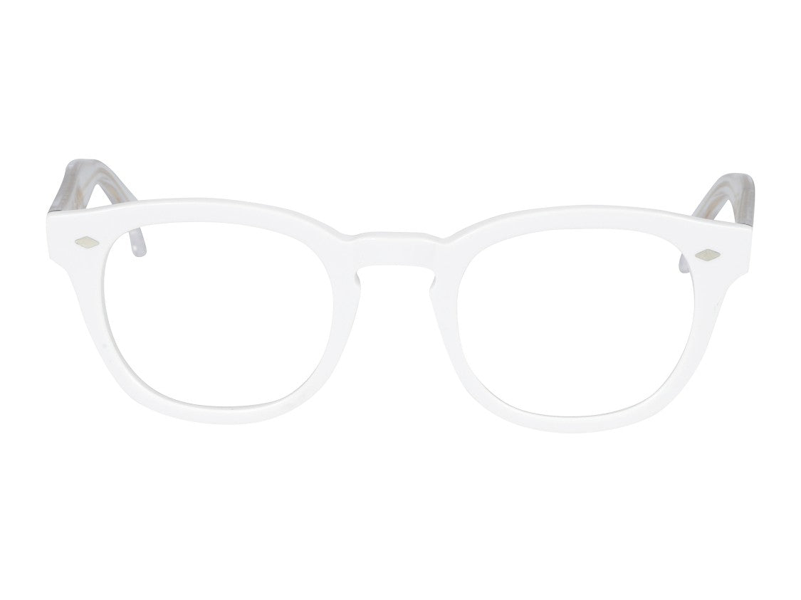 Kador White Jolly Cal 49 Translucent Square Eyeglasses