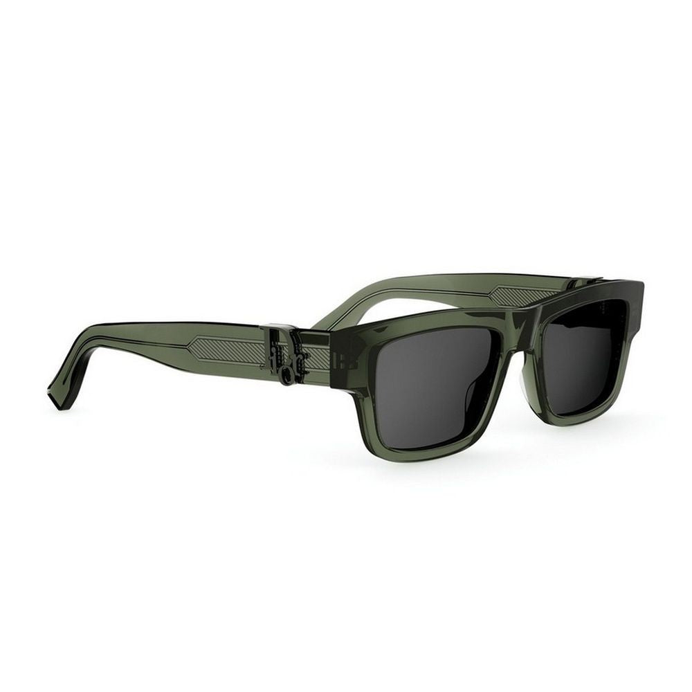 Dior Oblique S3i Translucent Green Acetate Rectangular Dioroblique Sunglasses