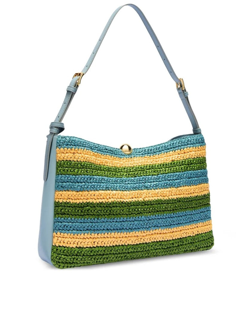 Furla Sfera Soft L Woven Striped Rectangular Bag