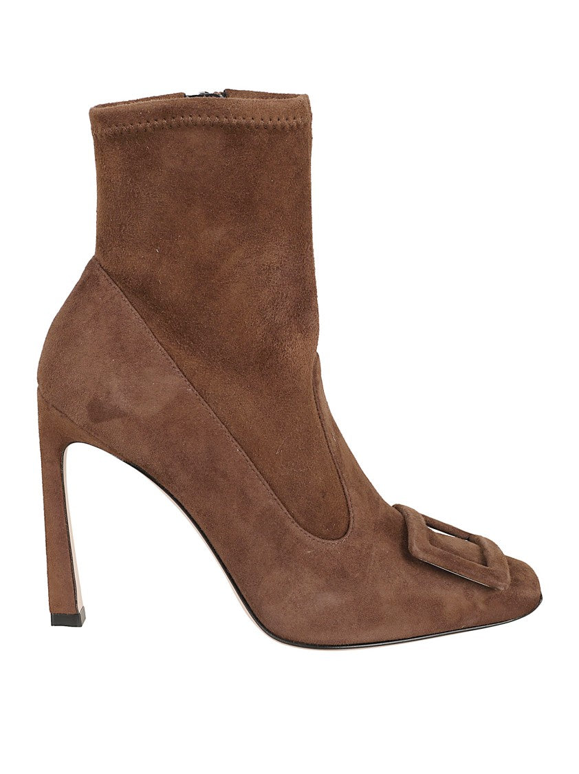 Roger Vivier Trompette' Ankle Boot In Stretch Suede