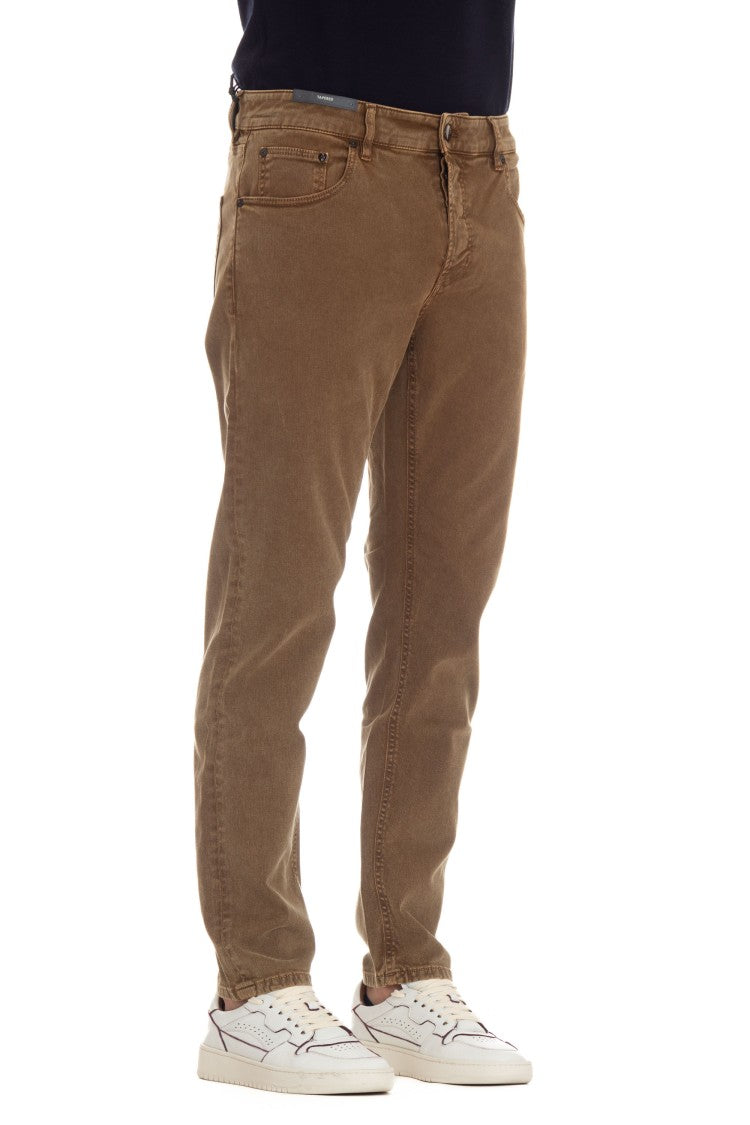 Pt Denim 5-Pocket Color Tapered Fit Trousers