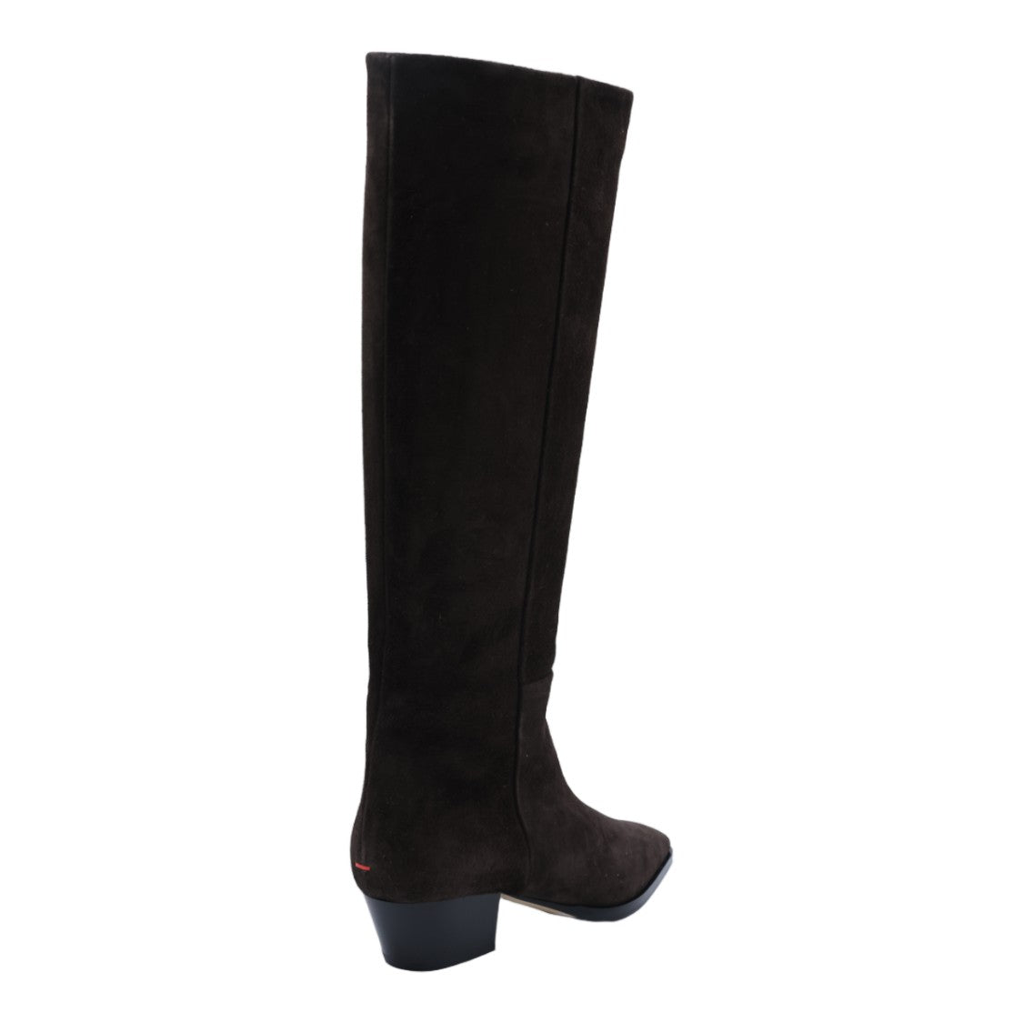 Aeydē Knee-High Minimalist Suede Boots With Pointed Toe
