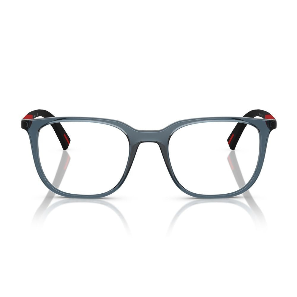 Prada Linea Rossa Ps 04Rv Square Frame Eyeglasses In Transparent Blue Nylon