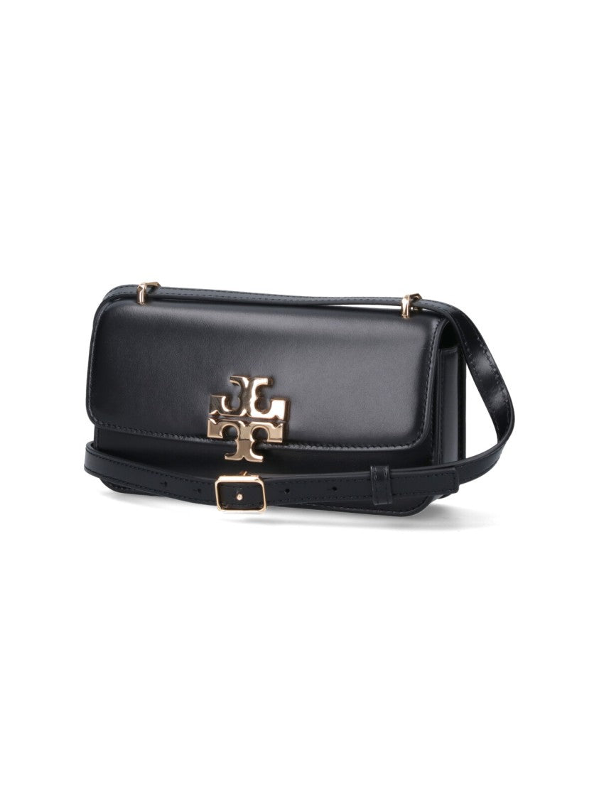 Tory Burch Small Black Calf Leather Eleanor Crossbody Bag