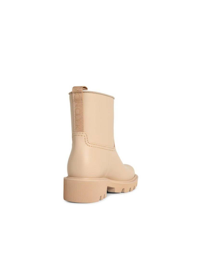 Moncler 'Kickstream' Beige Sand Pvc Rain Boots