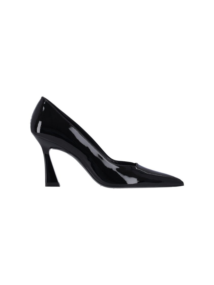 Stuart Weitzman Black Vinnie 85 Patent Leather Pumps