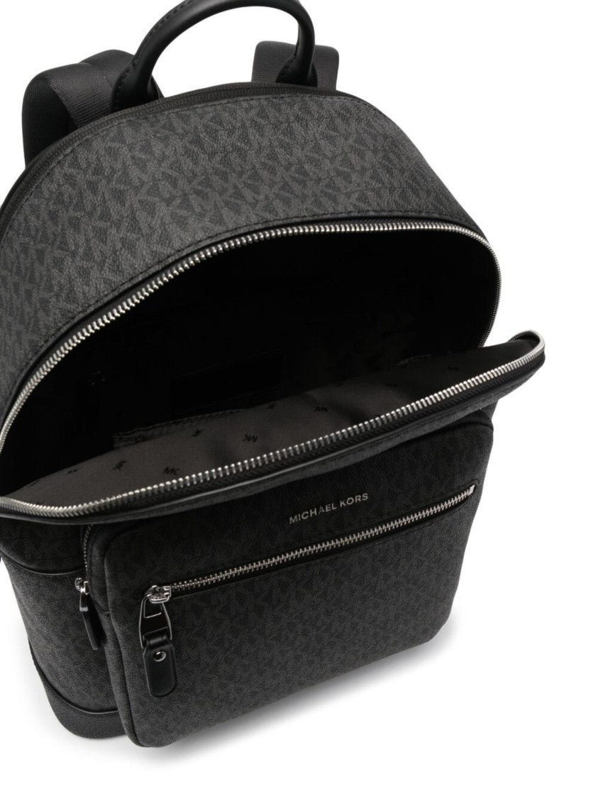 Michael Kors Black Hudson Monogram Backpack