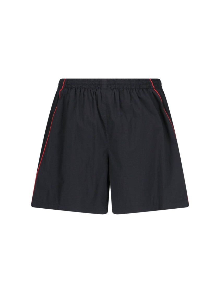 Balenciaga Logo Sports Shorts – Black