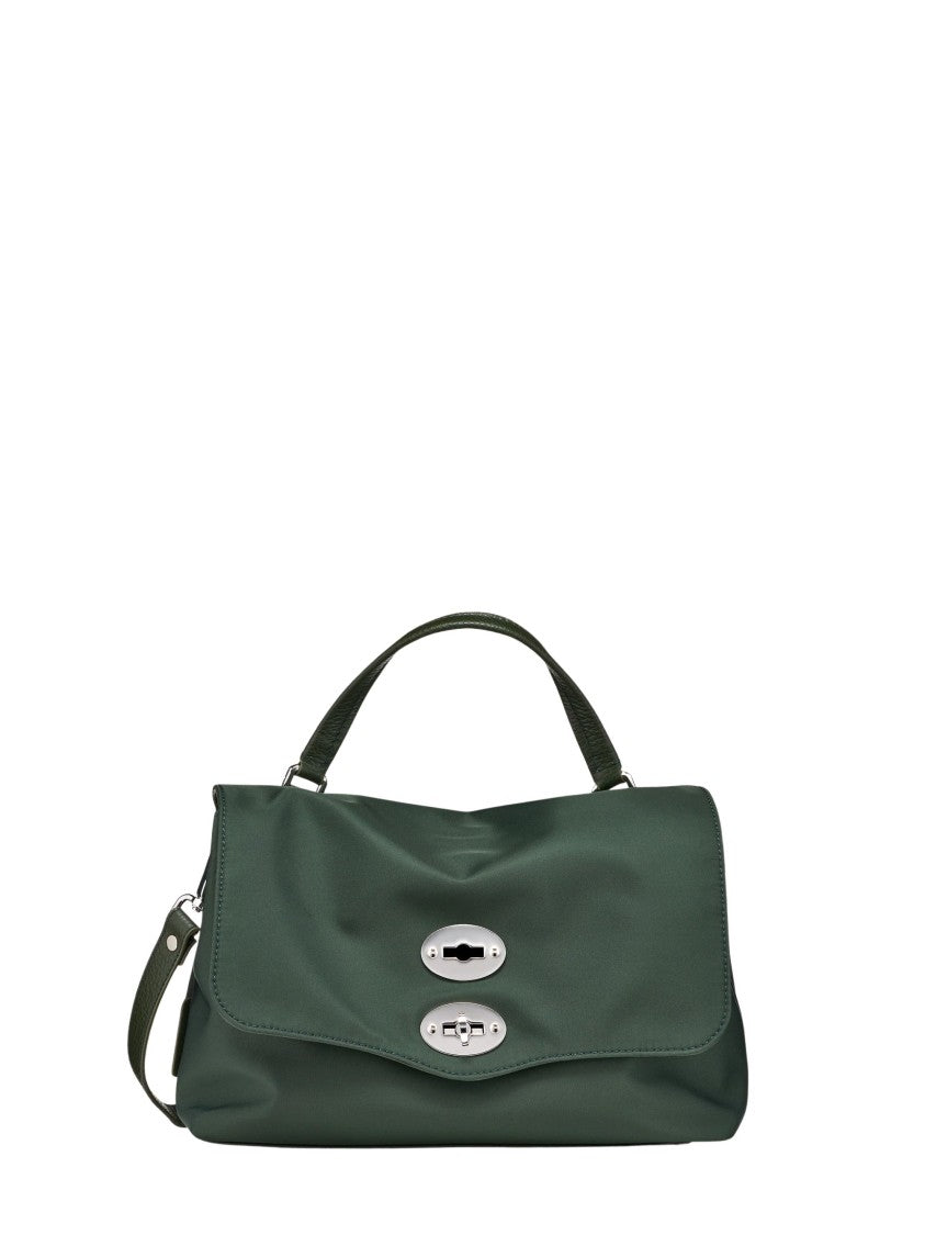 Zanellato Deep Green Silver Turn-Lock Shoulder Bag